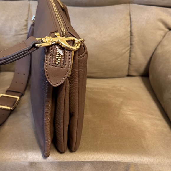 Aimee Kestenberg Brown Leather Crossbody Bag - Picture 2 of 3